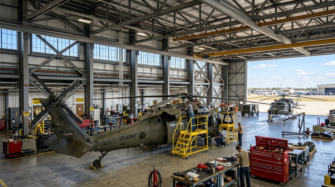 Helikopter Bakım Hangarı