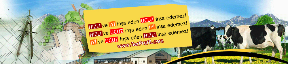 Hızlı İyi UCUZ Anahtar Teslim Çelik İskeletli Ahır Proje ve Uygulama - SerProfil.com